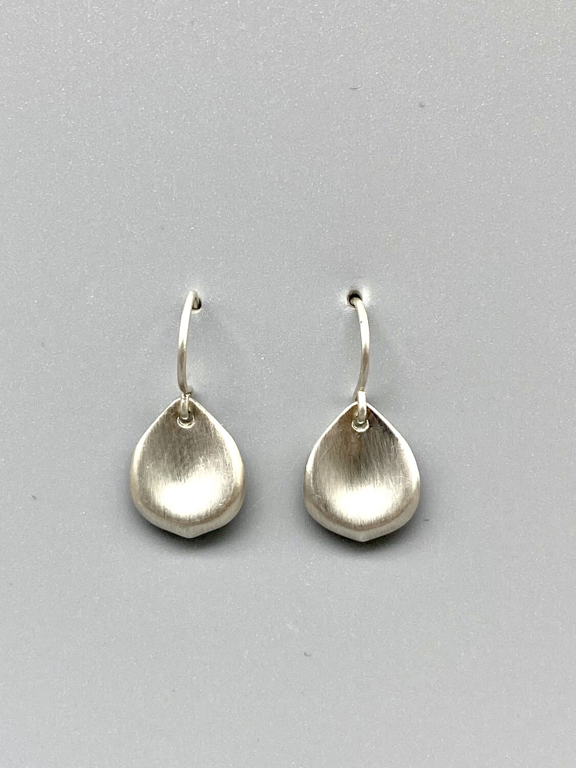 Sterling Silver Rose Petal Earrings, Sterling Silver - Branch Jewelry - Venice CA 