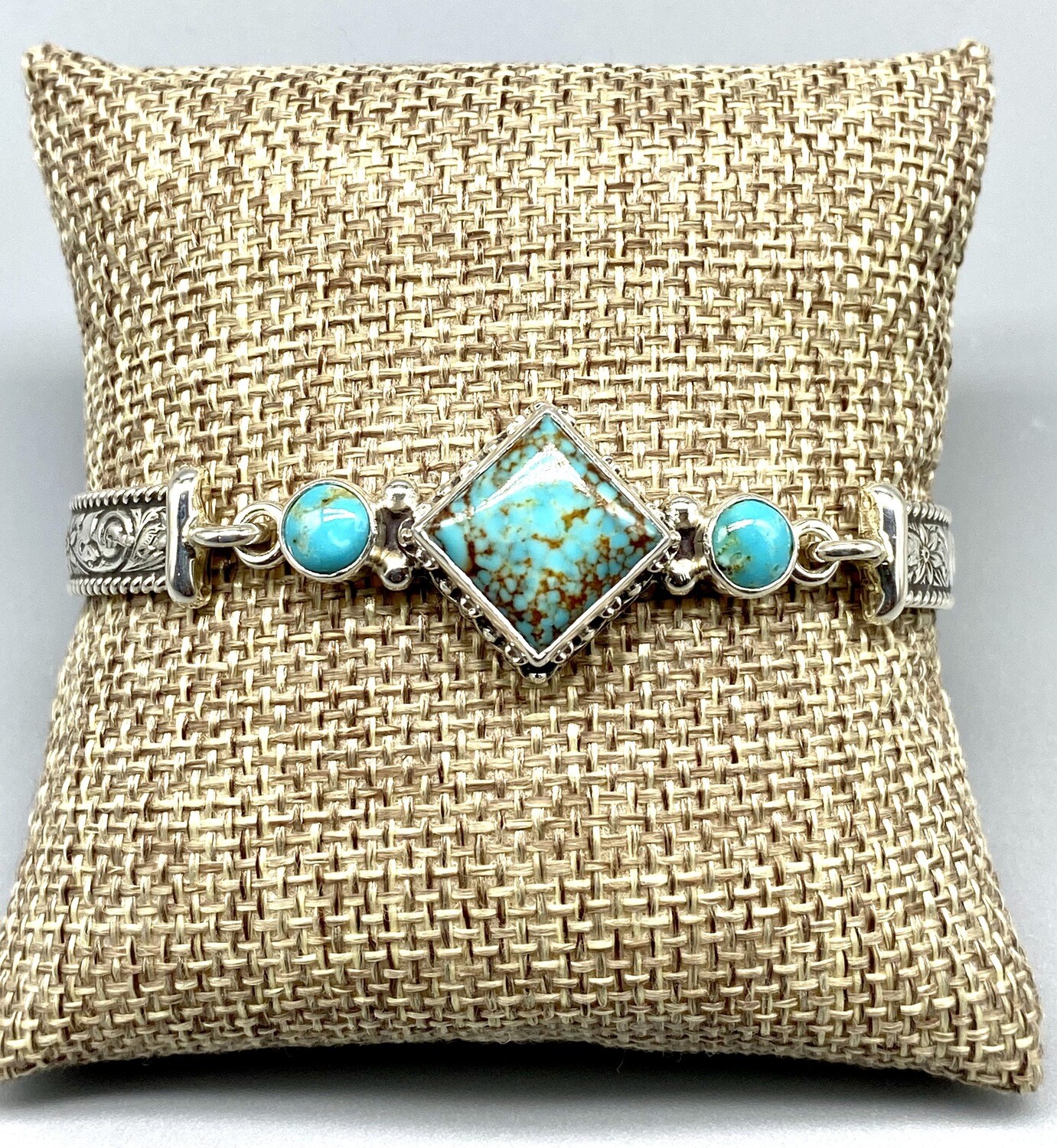 Kingman Turquoise Bracelet, Sterling Silver - Reve/Elizabeth Buck, Pheonix AZ 