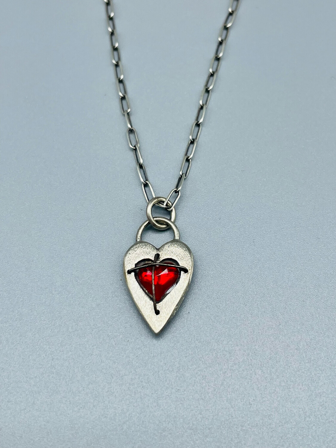 Crystal Heart Charm Necklace  - Thomas Mann - New Orleans LA