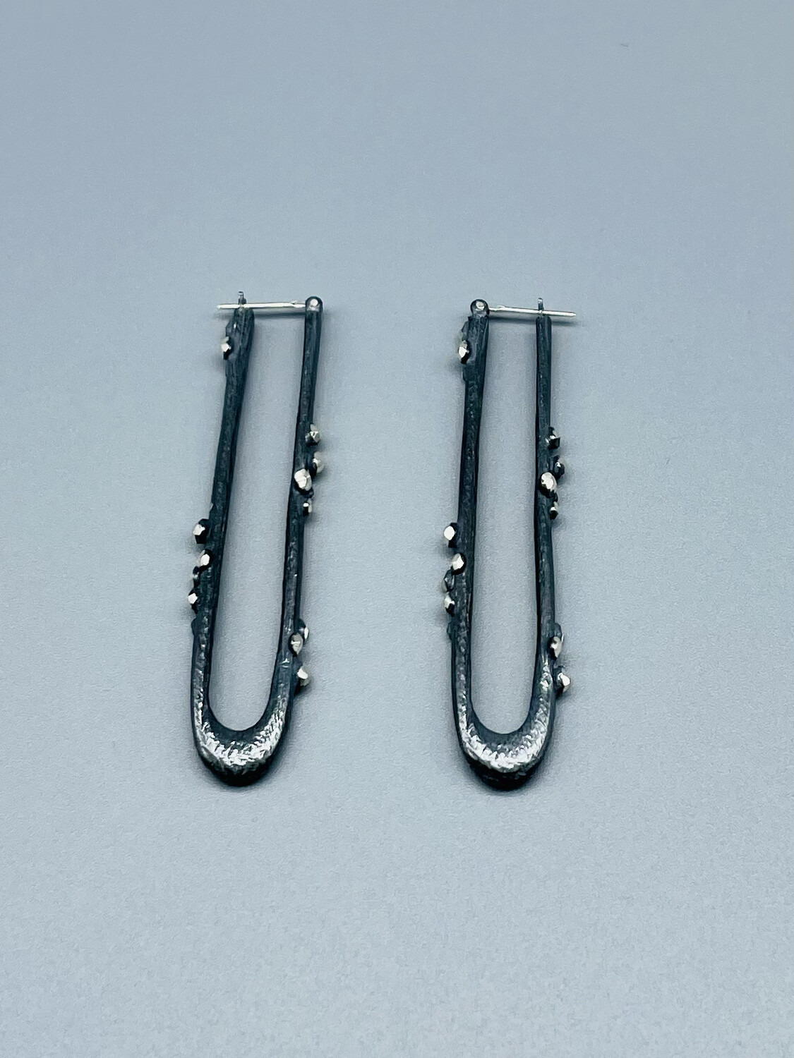 Cluster Hoop, Ox/SS Earrings - Dahlia Kanner - Kingston RI