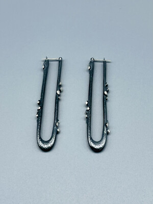 Cluster Hoop, Ox/SS Earrings - Dahlia Kanner - Kingston RI