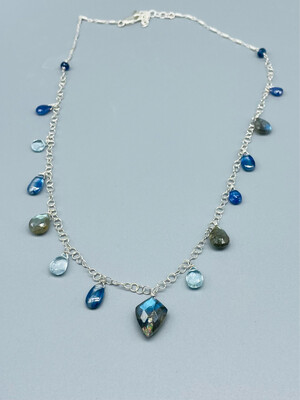 Approx 18-20" Adj Gemstone Necklace, Sterling Silver - Alicia Van Fleteren, Belmont CA