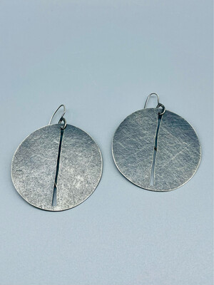Slit Disc Ox SS Earrings -  Terri Logan, Richmond IN