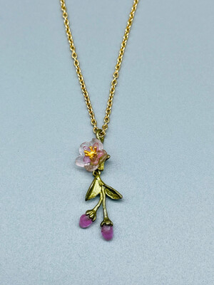 9454BZ  Peach Blossom Adj Dainty Pendant - Michael Michaud, Bellmore NY