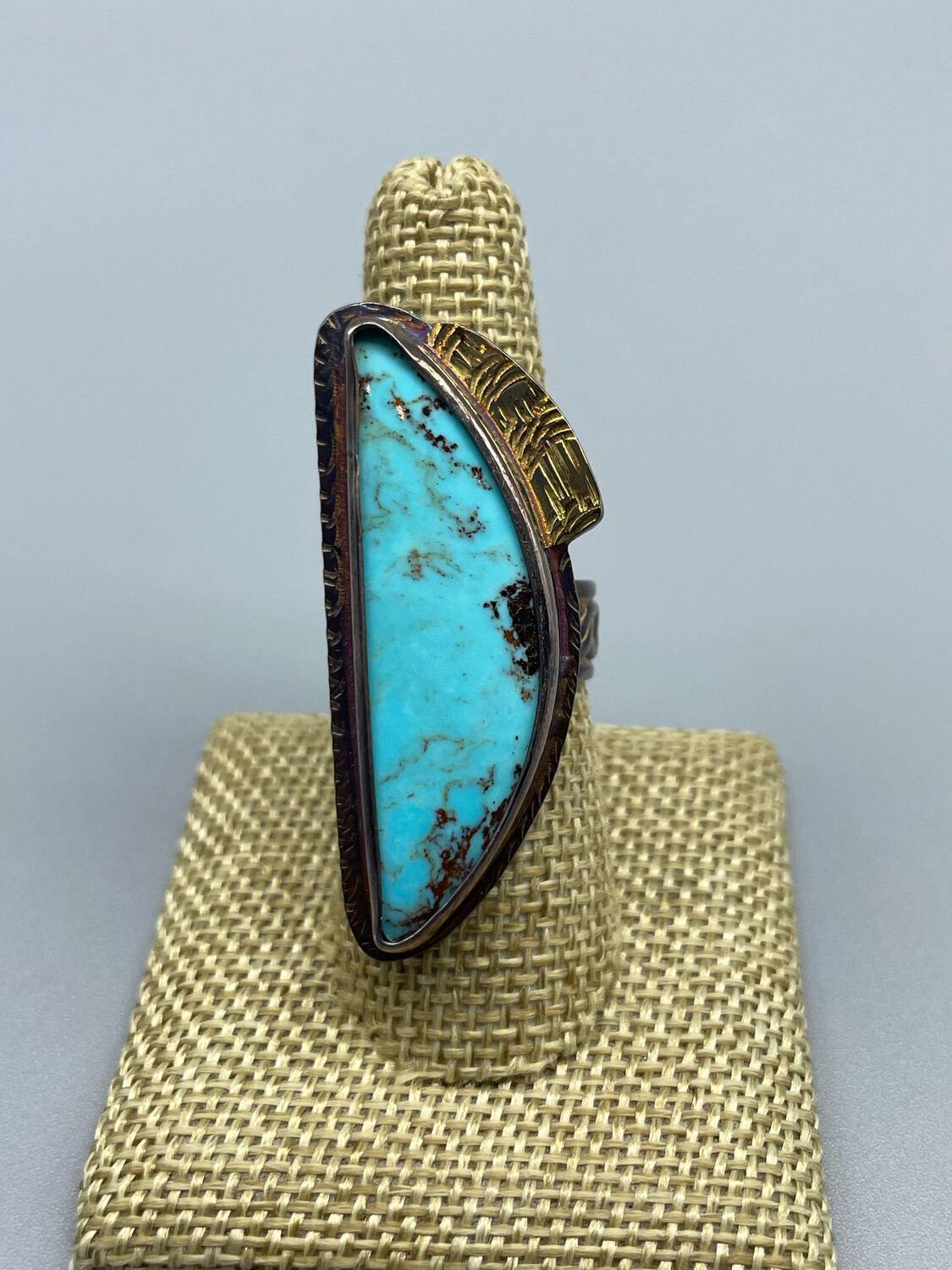 Turquoise Ring -18k& SS - Julie Shaw, Cocoa FL