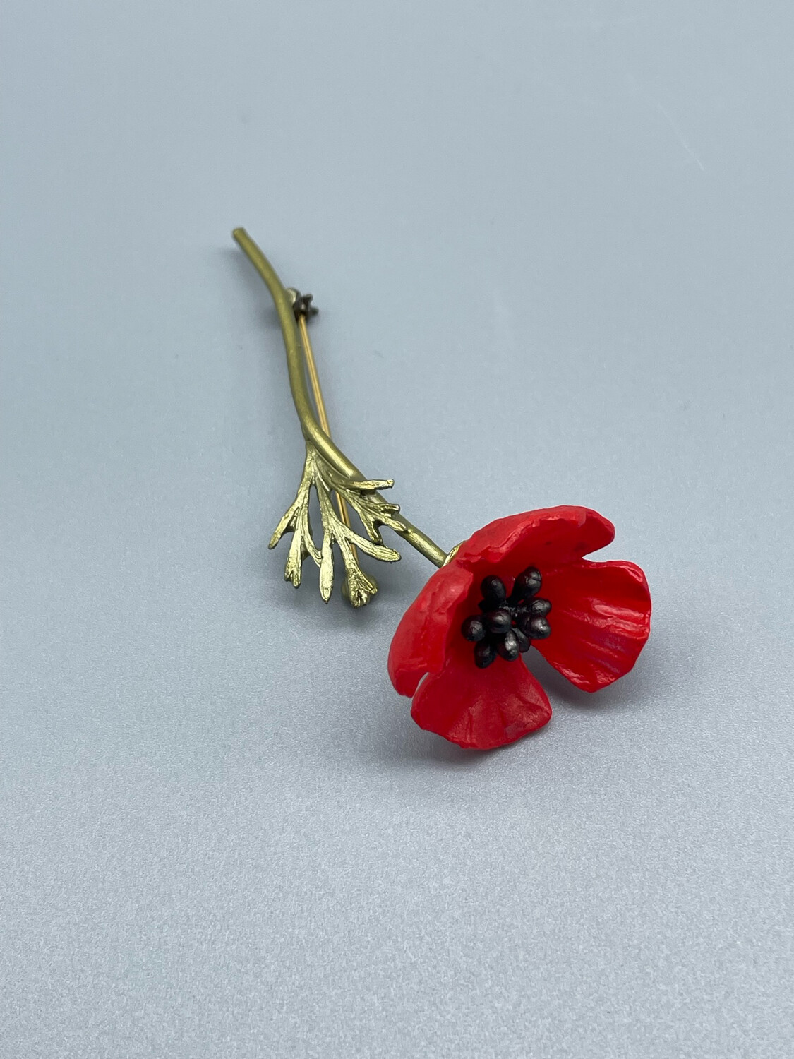 Red Poppy Brooch