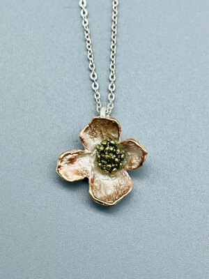 8102BZ Dogwood Pendant Necklace - Michael Michaud - Bellmore NY