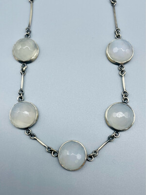 #19 Faceted Opalite Sterling Silver Necklace - Terri Logan - Richmond IN