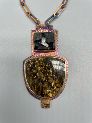 Black Garnet & Bronze Necklace