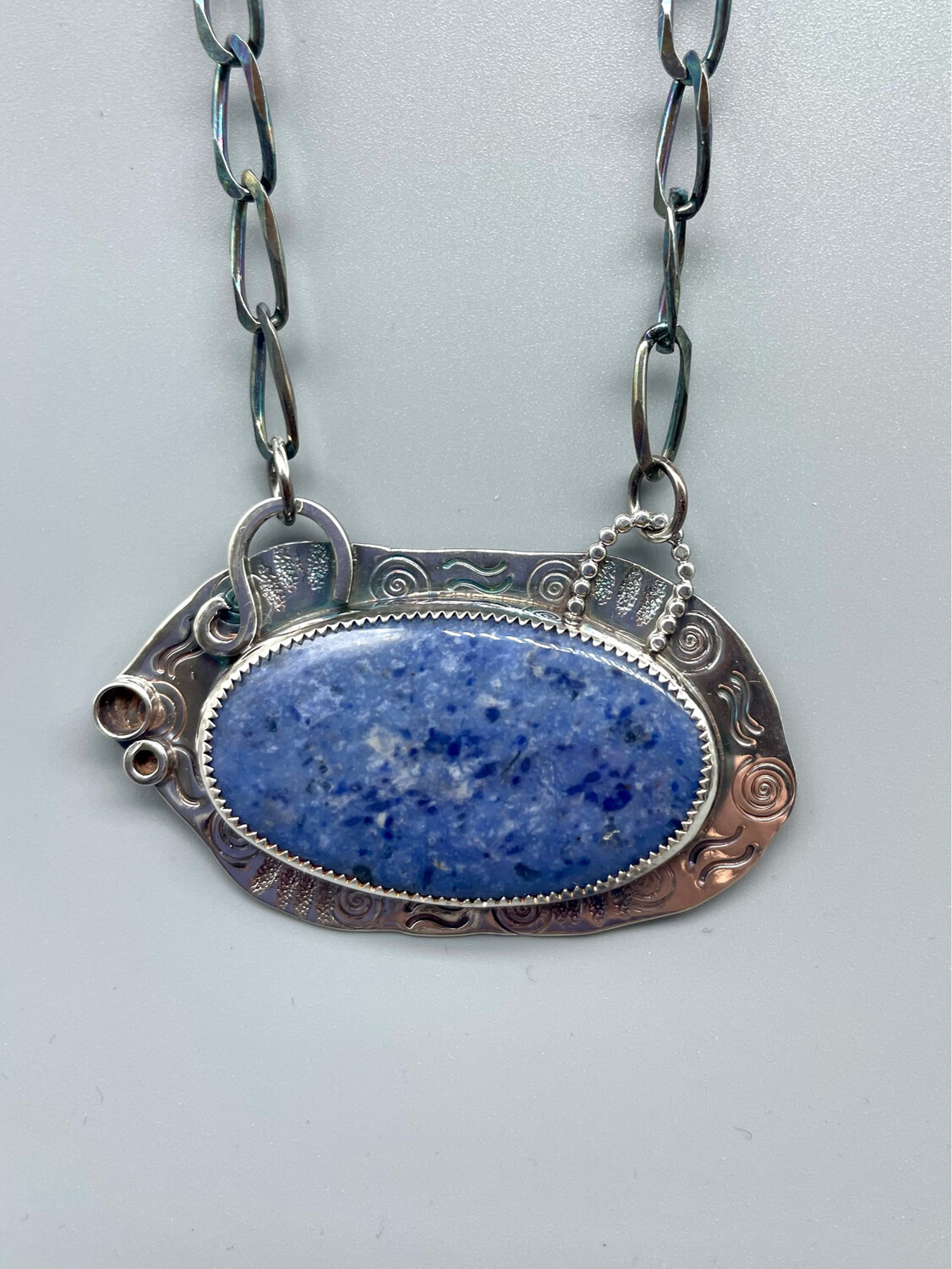 18" Agate Pendant Necklace - Sterling Silver - Angela Duffin Haverton PA