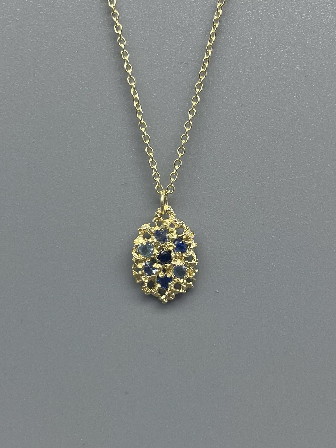 17" 14k Lemon Drop Blue Mix Necklace - Branch Jewelry, Venice CA