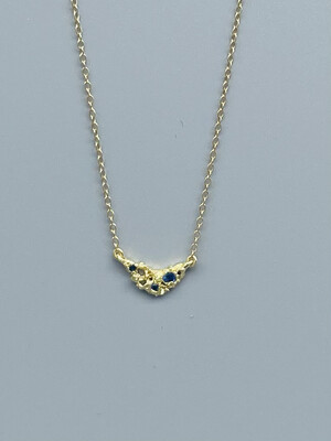 16" Lune Blue Sapphire Necklace  - Branch Jewelry - Venice CA