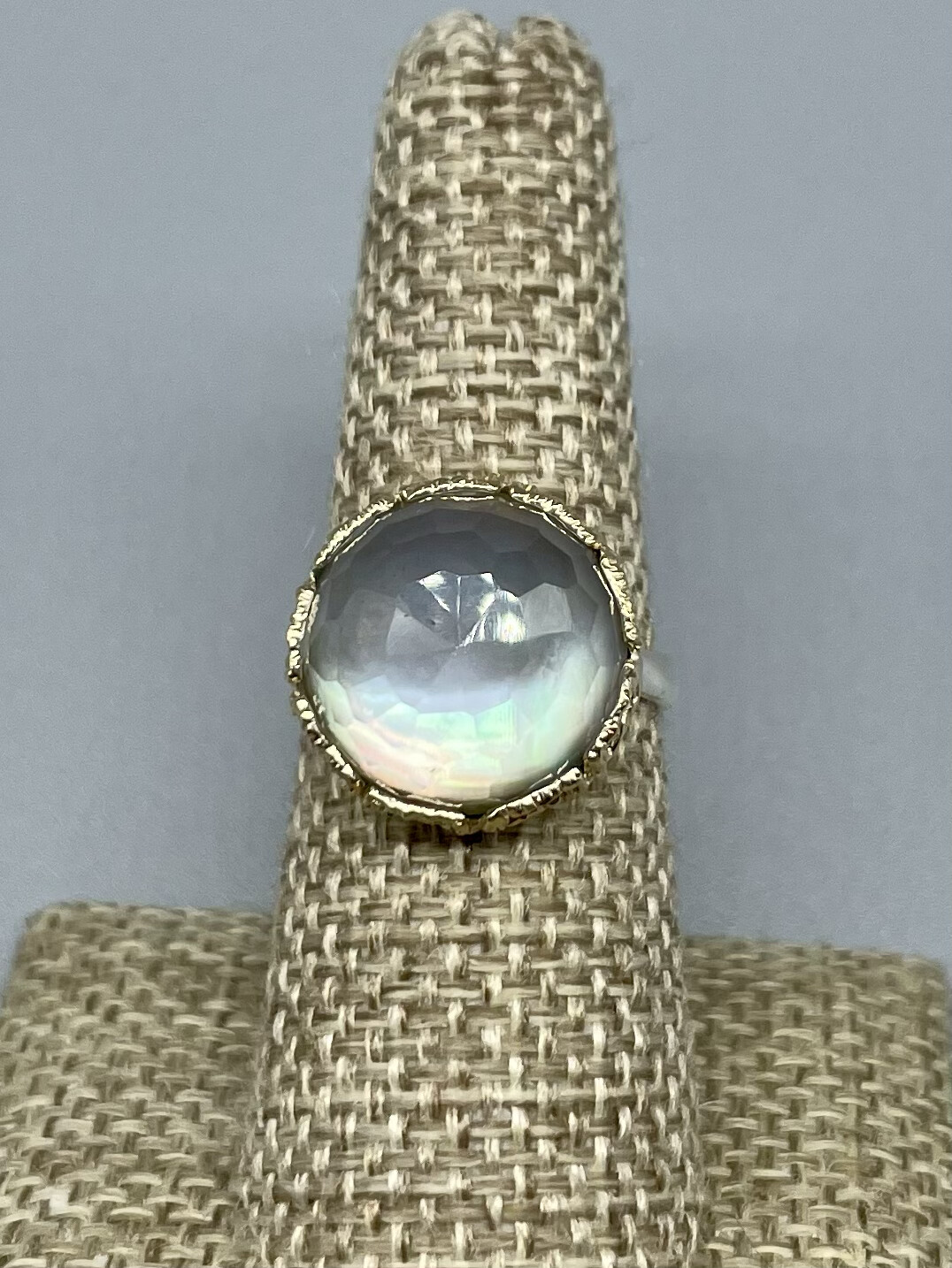 Sz 7 MOP Dublet Ring, 14k and SS - Danielle Welmond, Playa del Rey, CA