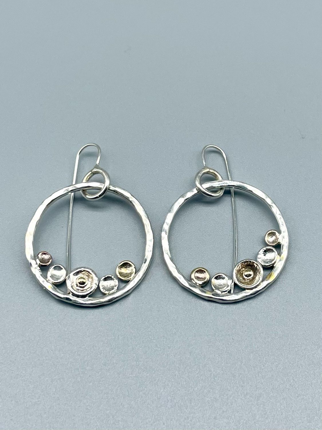 Sterling Silver, Copper & Bronze Hoops
