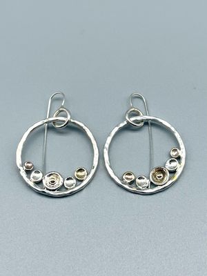 Sterling Silver, Copper & Bronze Hoops