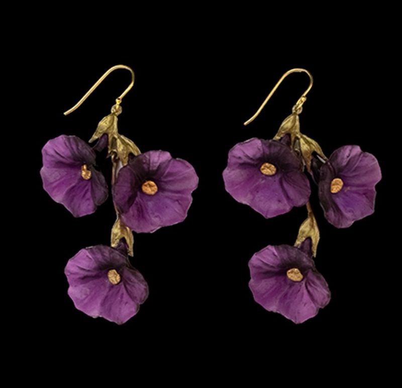 3808BZ Petunia Earrings, Michael Michaud, Bellmore NY