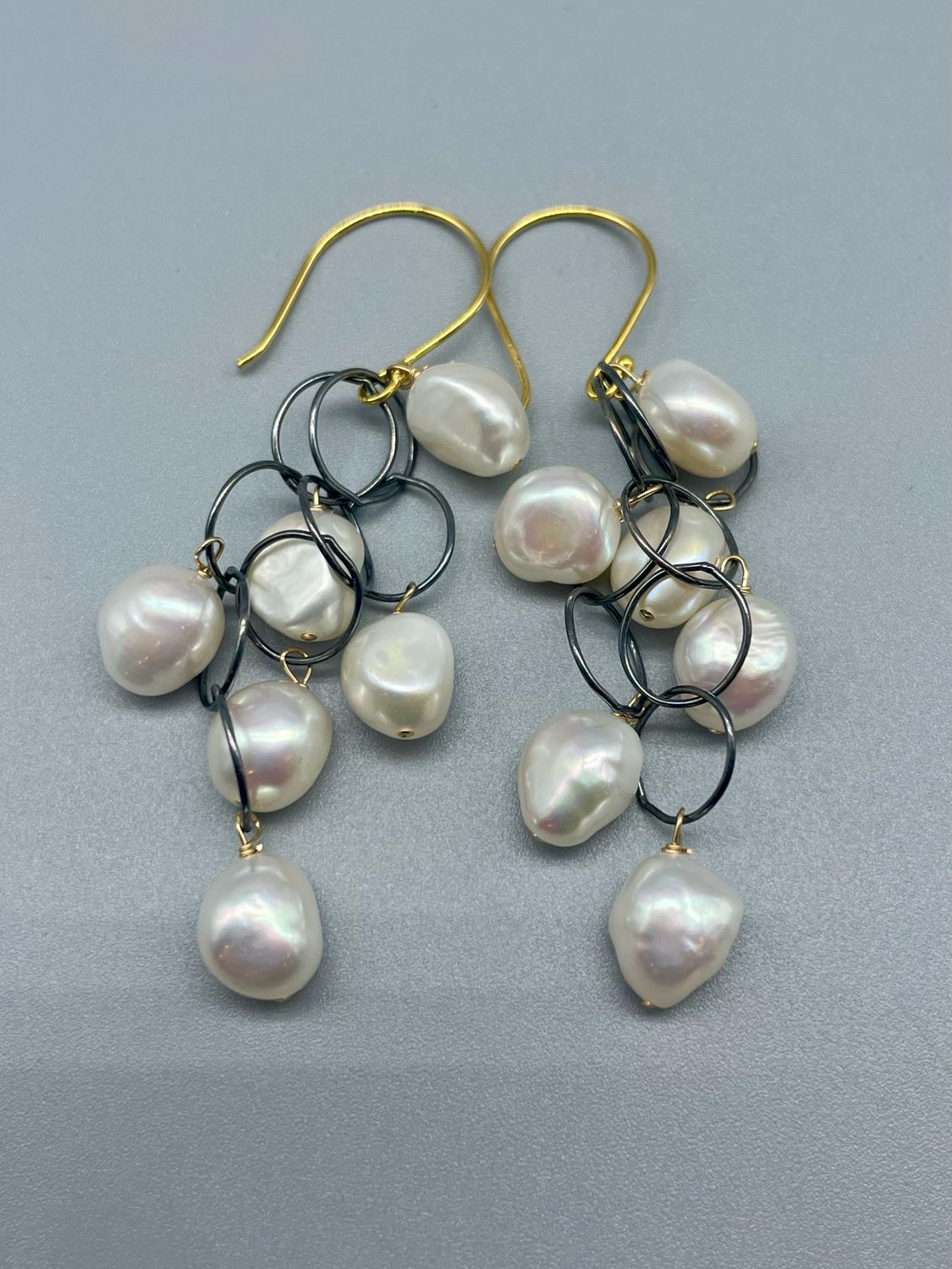 Cluster Pearl Earrings