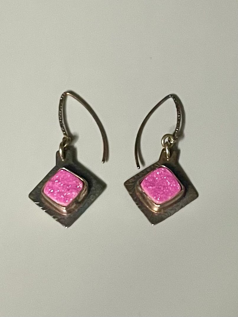Cobalto Calcite Druzy Earrings