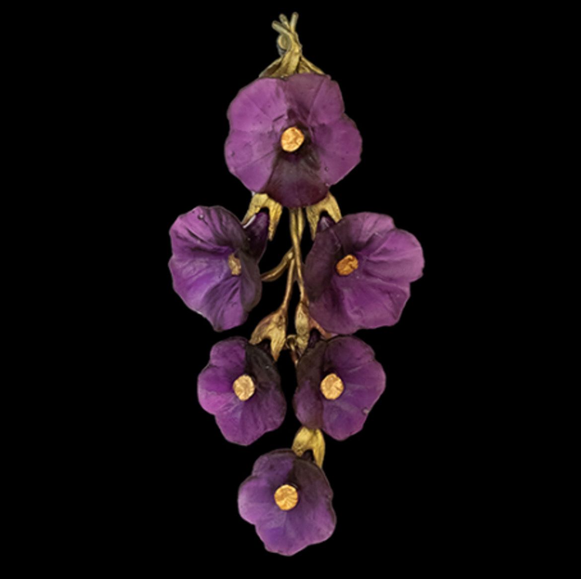 6259BZ Petunia Brooch, Michael Michaud, Bellmore NY