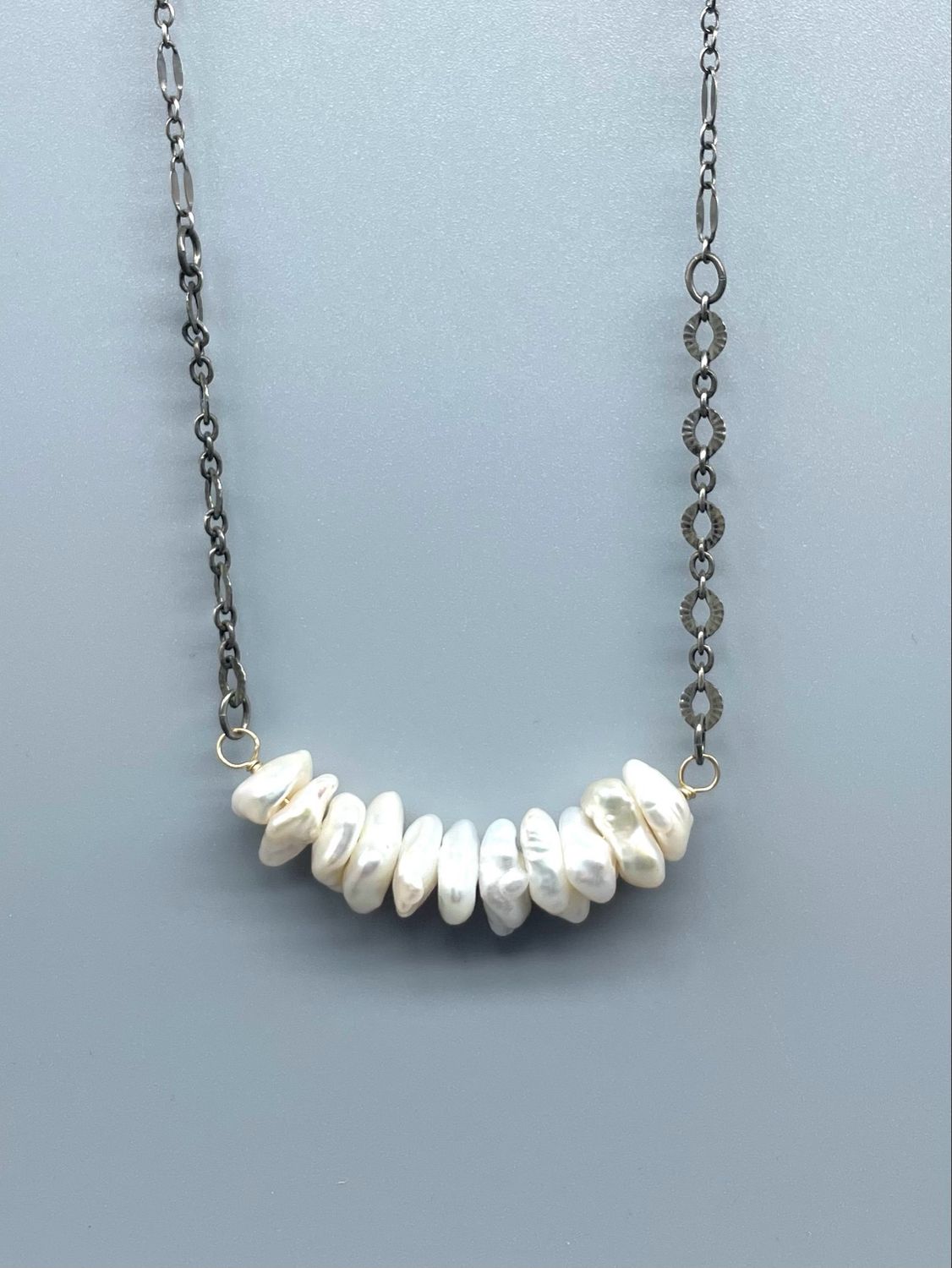 Pearl Bar Chain Necklace