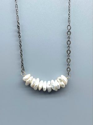 Pearl Bar Chain Necklace