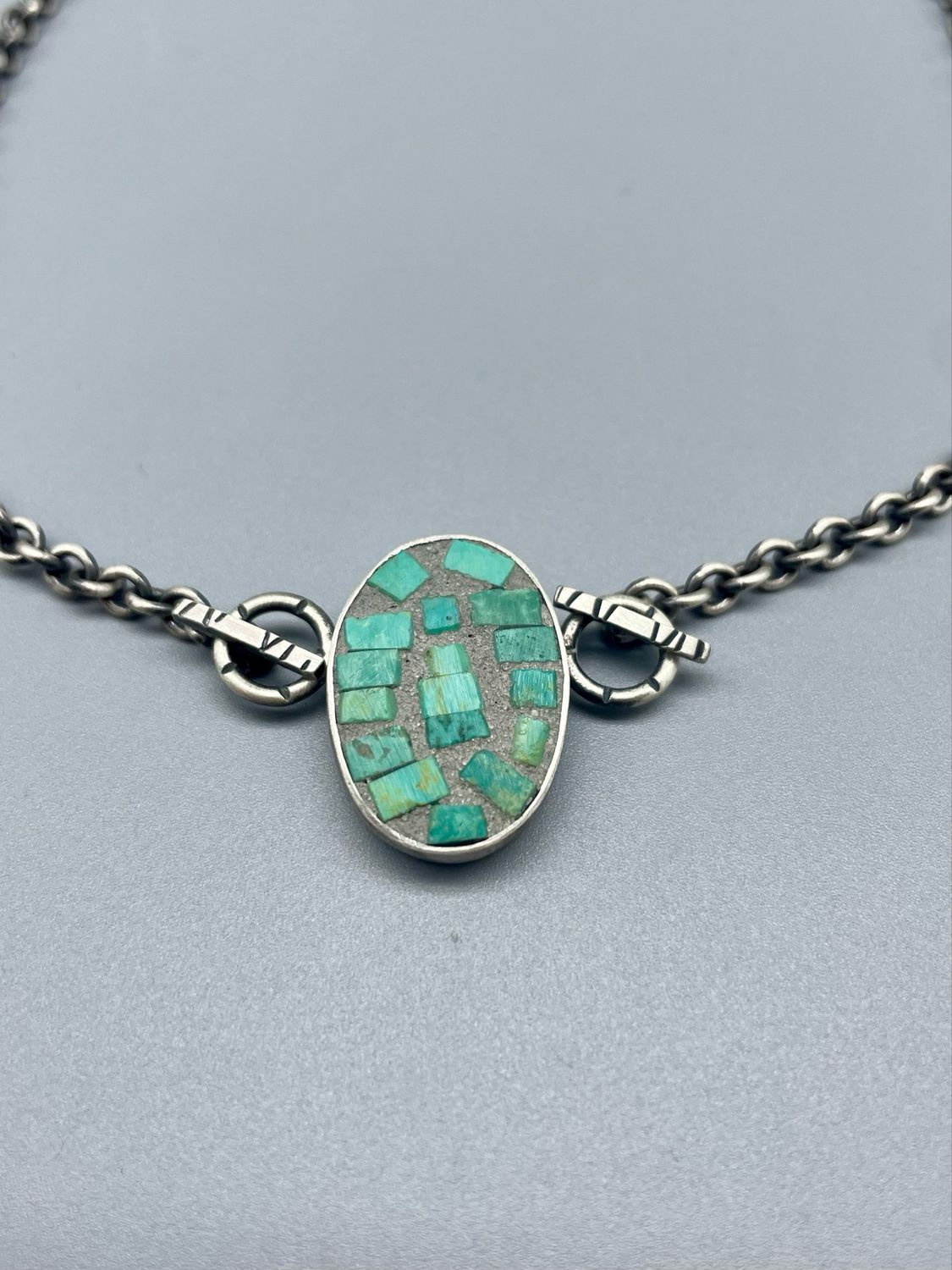 16" Mosaic Turquoise Choker
