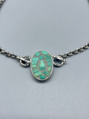 16" Mosaic Turquoise Choker