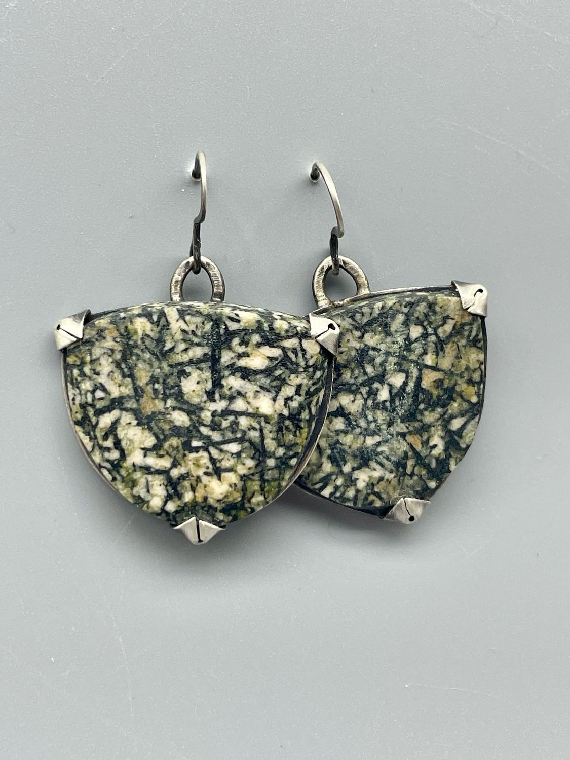 1/2 Moon Granite Earrings