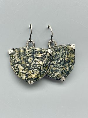 1/2 Moon Granite Earrings