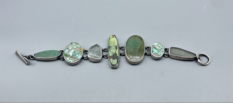 Turquoise, Agate, Topaz Bracelet