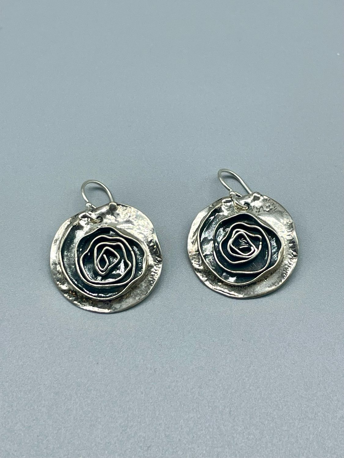 Approx 1" Rose Earrings, SS - Sherry Tinsman, Perkasie PA