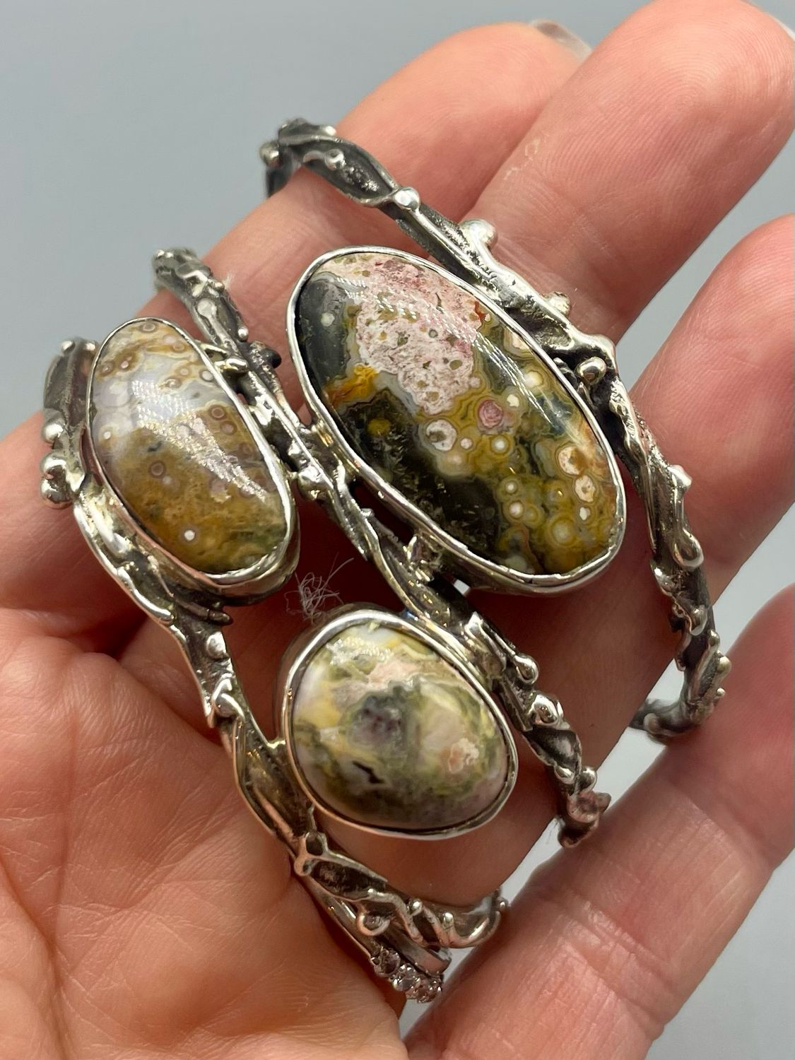 Triple Jasper Reticulated Cuff
