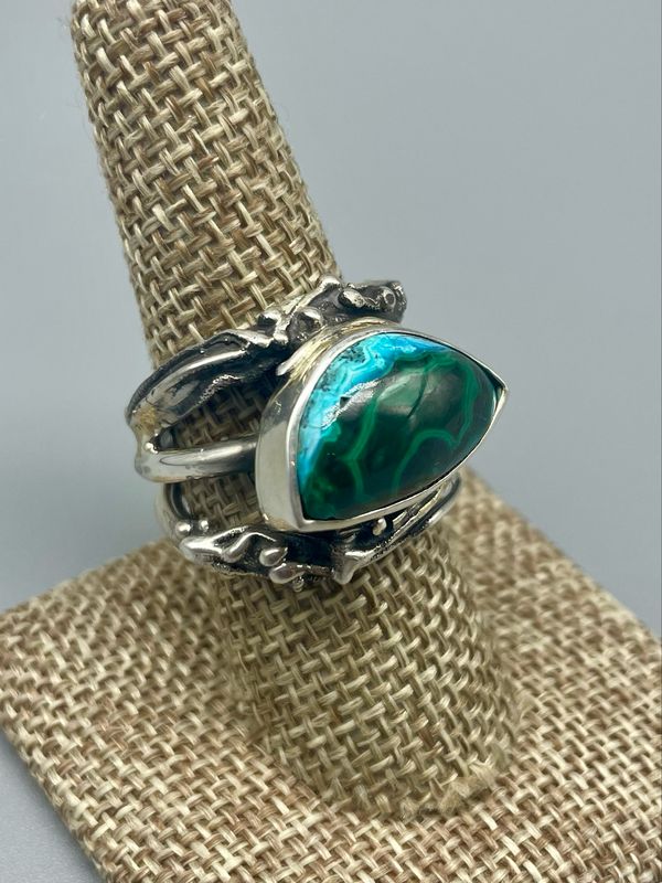 Chrysocolla Malachite Ring