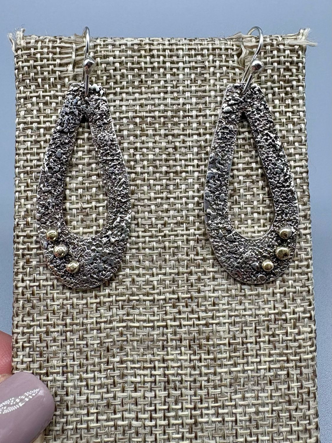 Reticulated Silver Earrings
