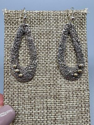 Reticulated Silver Earrings