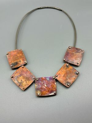 Convertible Copper/Silver Hinge Statement Necklace