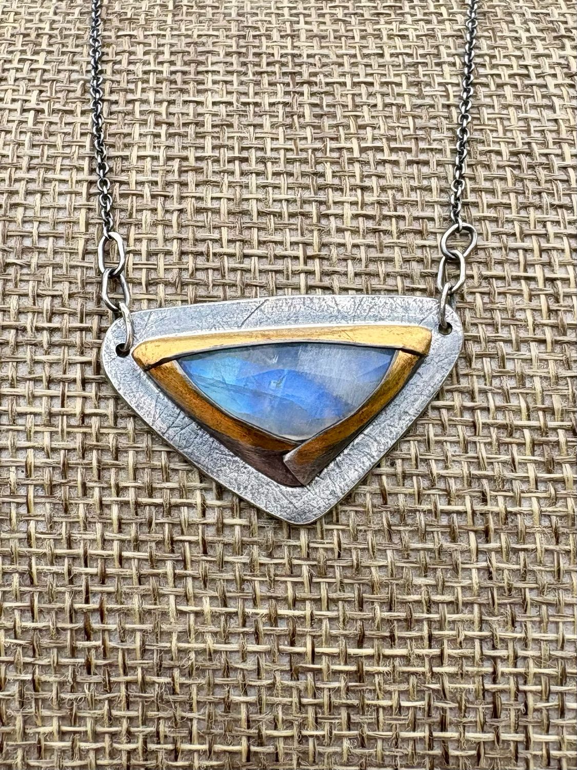Faceted Moonstone Pendant Necklace
