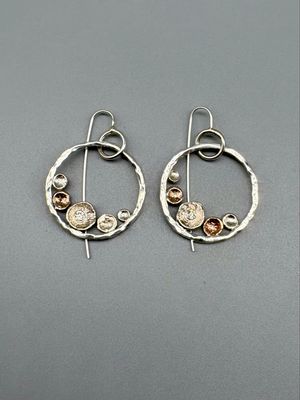 Sterling Silver, Copper & Bronze Hoops