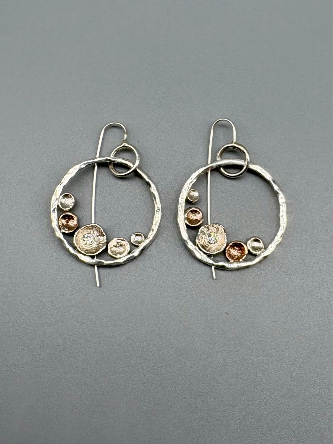 Sterling Silver, Copper & Bronze Hoops