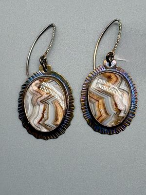 Crazy Lace Agate Earrings