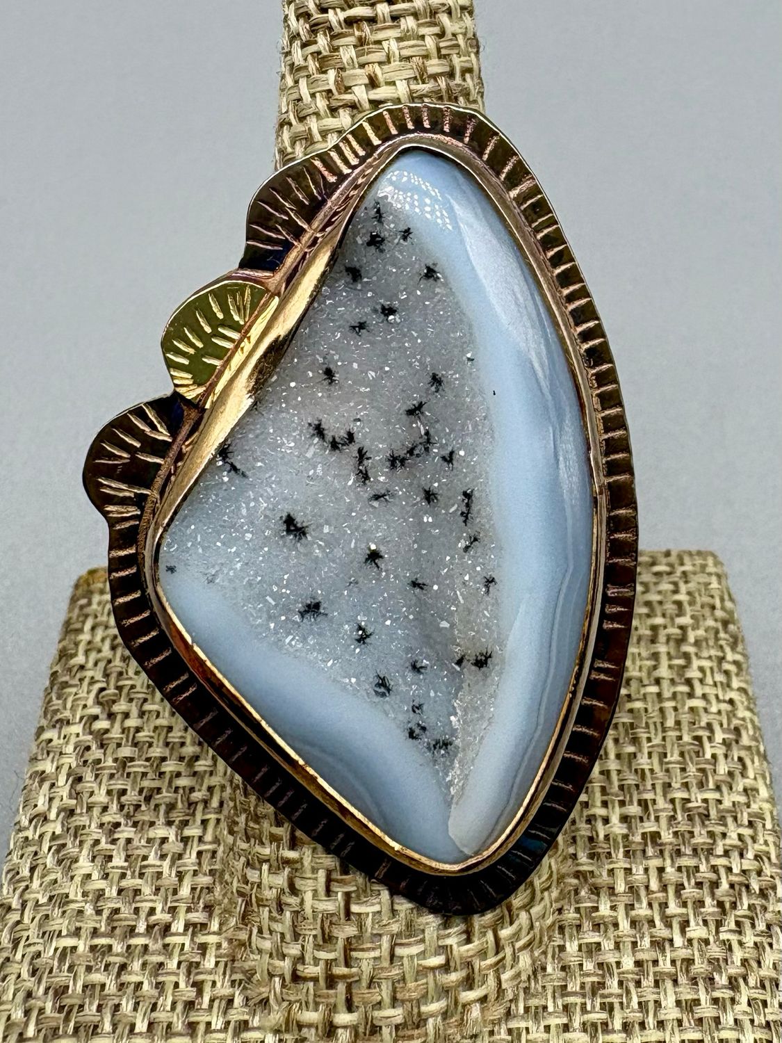 Spotted Druzy Ring