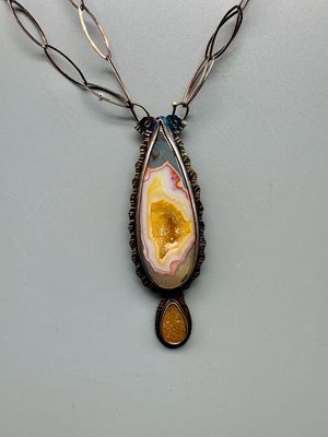 Aqua Nueva Druzy Necklace