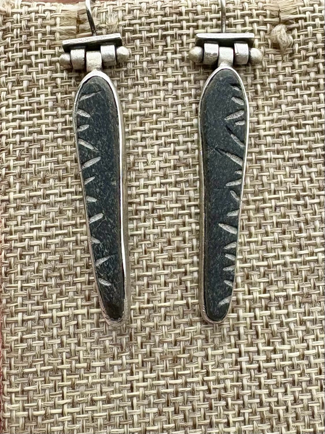 Etched Stone Earrings