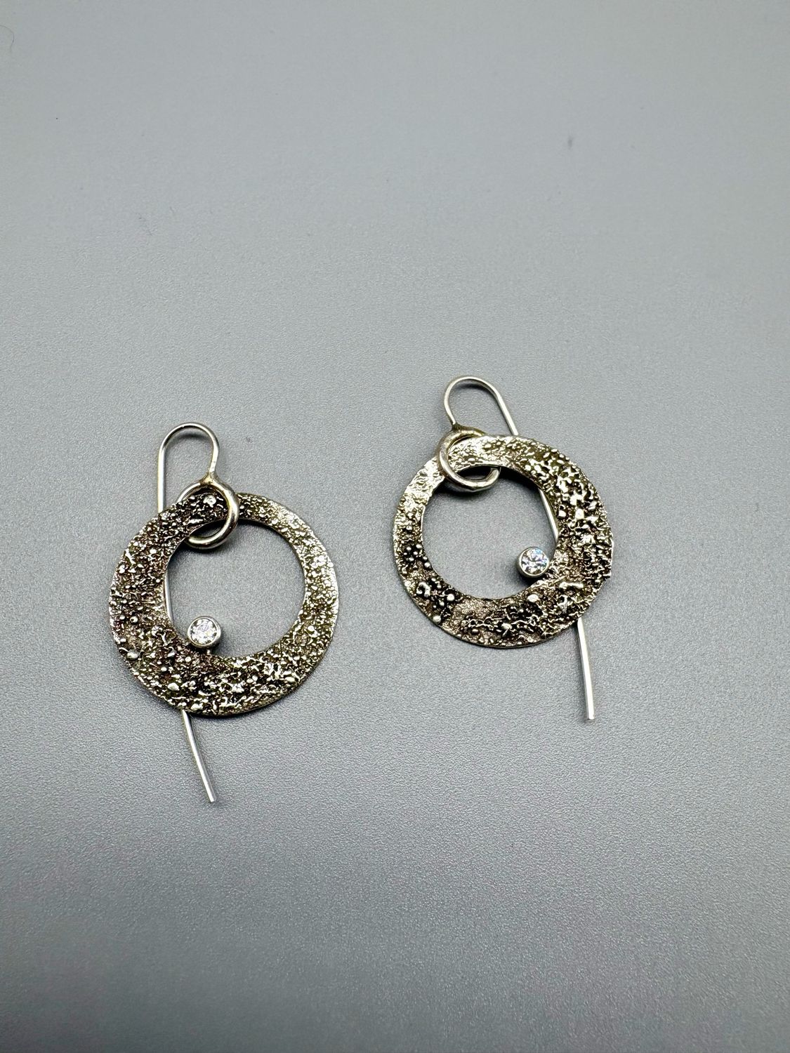 Sterling Silver w/White Topaz Earrings