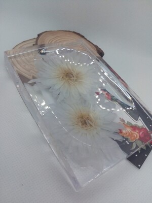 White Flowers & Clear Resin jewelry Dish