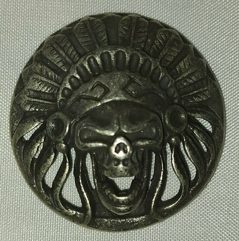 Calavera Jefe Indio Plata Óxido