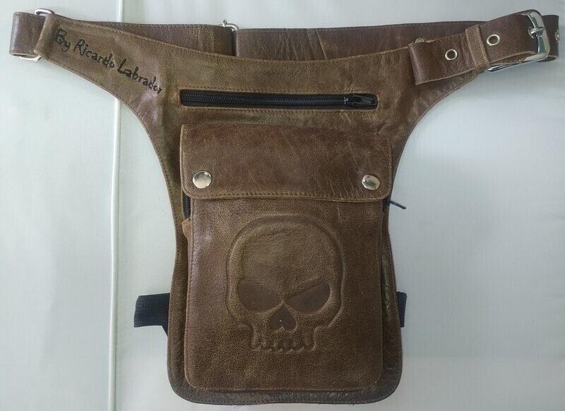 Mod.2 Marrón Calavera Cinto Piel