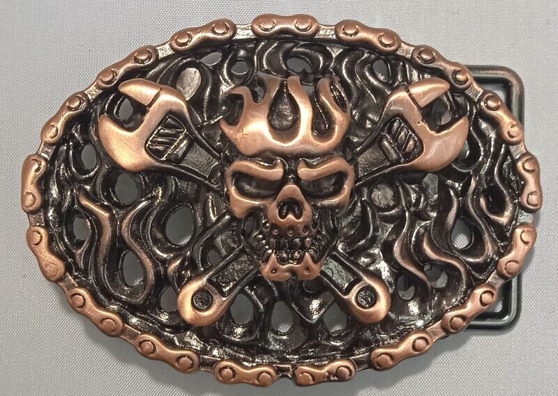 Cadena Calavera Cobre Ceniza