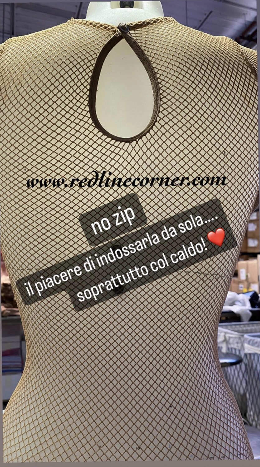 Tuta Rete Fishnet Professionale Nozip