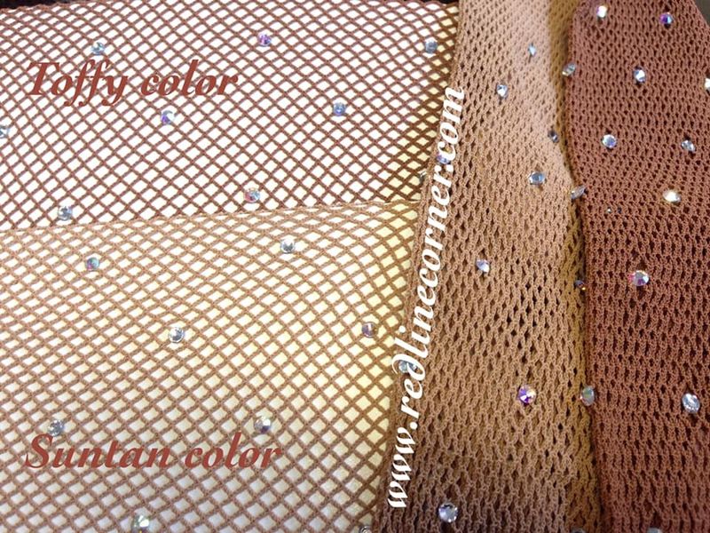 Calza Rete Fishnet + Decoro Pietre e Strass Swa (REDLINE Collant Danza) scegliere variante piede